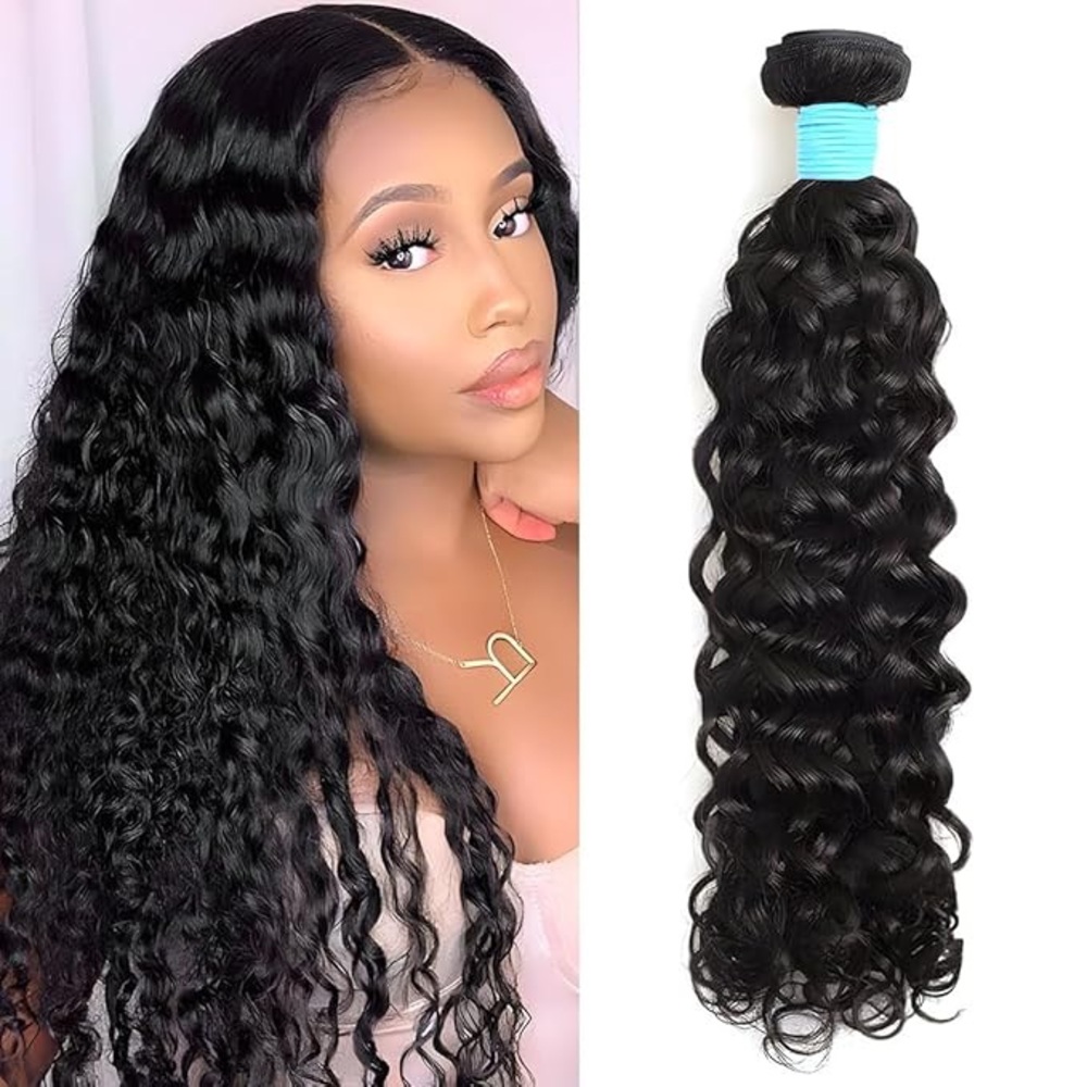 HUMAN HAIR Black Water Wave Weft 20in 100g